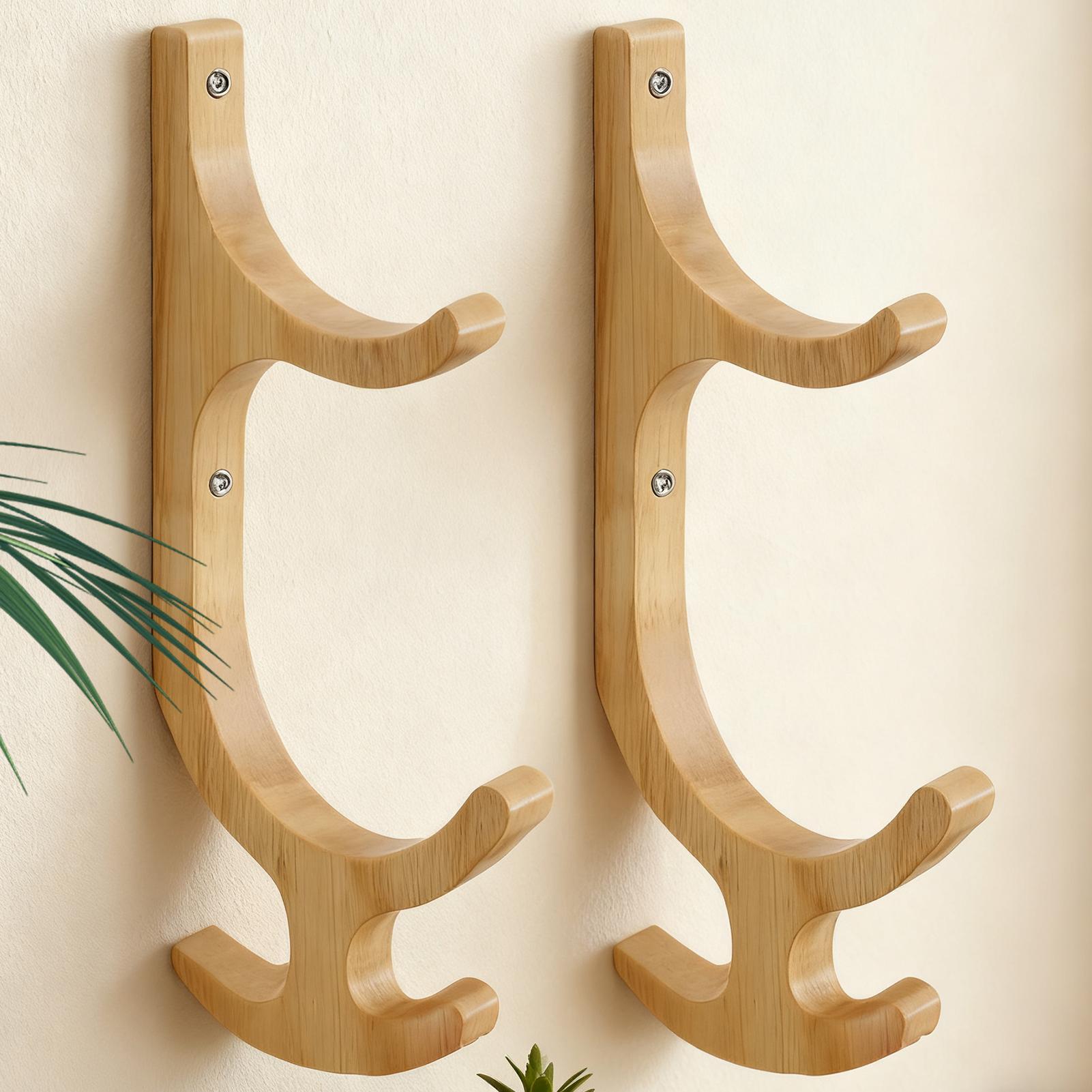 Nutrition And Fitness - Yoga Mat Holder Wall Mount Wooden