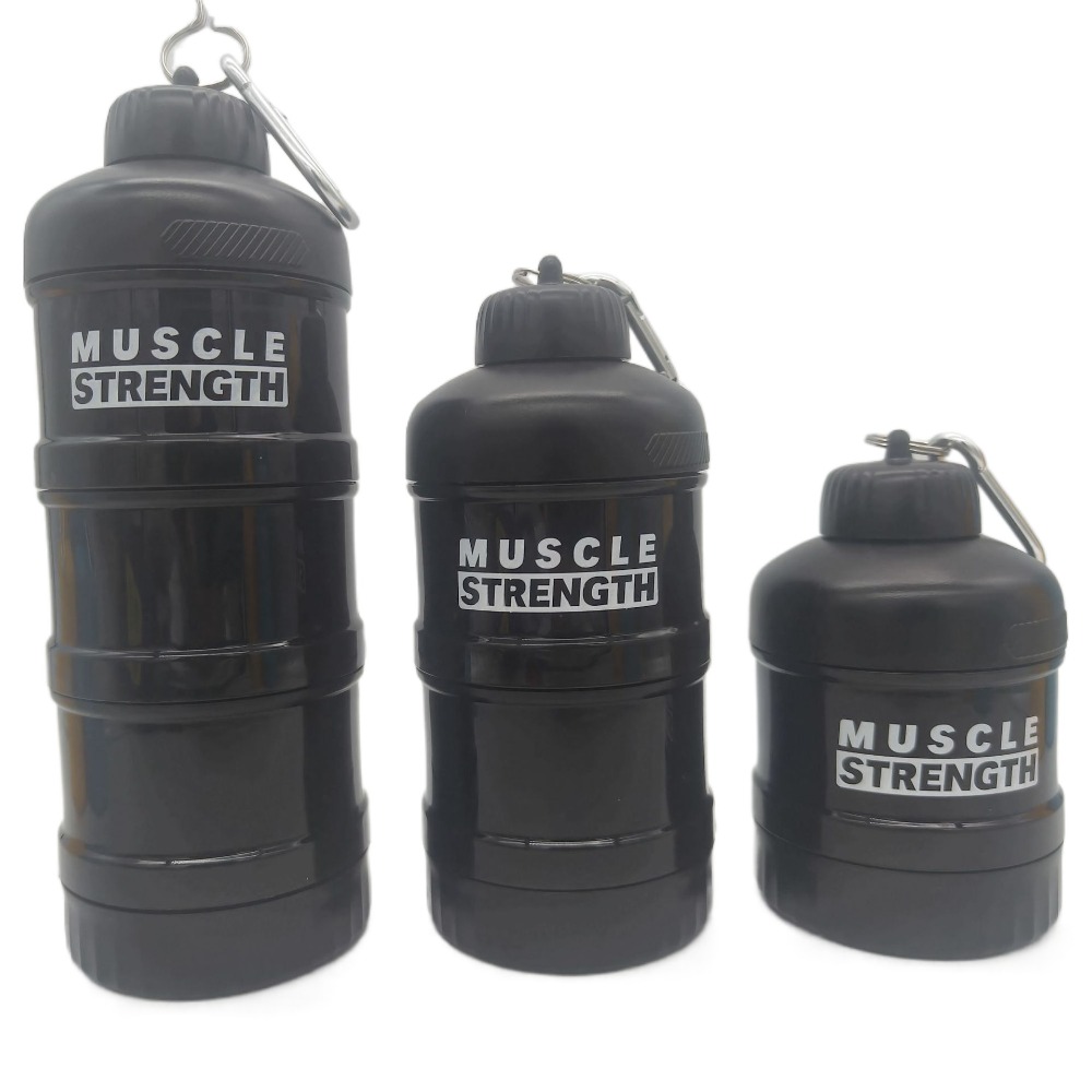 Nutrition And Fitness - 1/2/3-layer Portable Protein Powder Box with