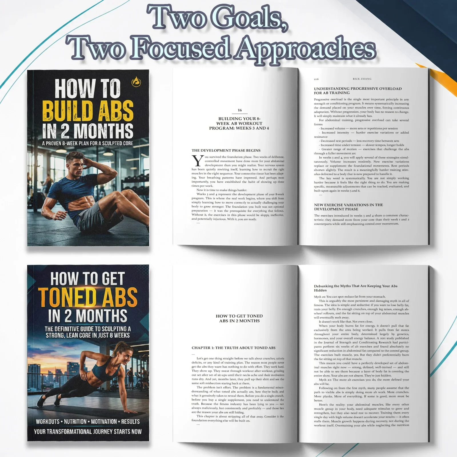 2-Book Abs Training Guide Set  - đánh giá và giá Fitness Nutrition Guide Book