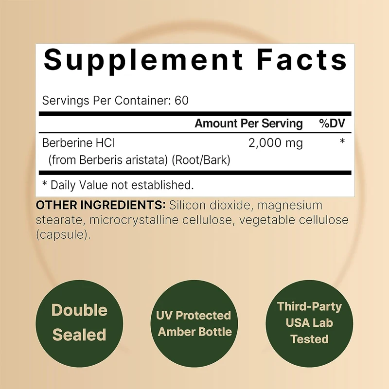 Berberine Supplement  60 Veget - đánh giá và giá Berberine Hcl Capsule